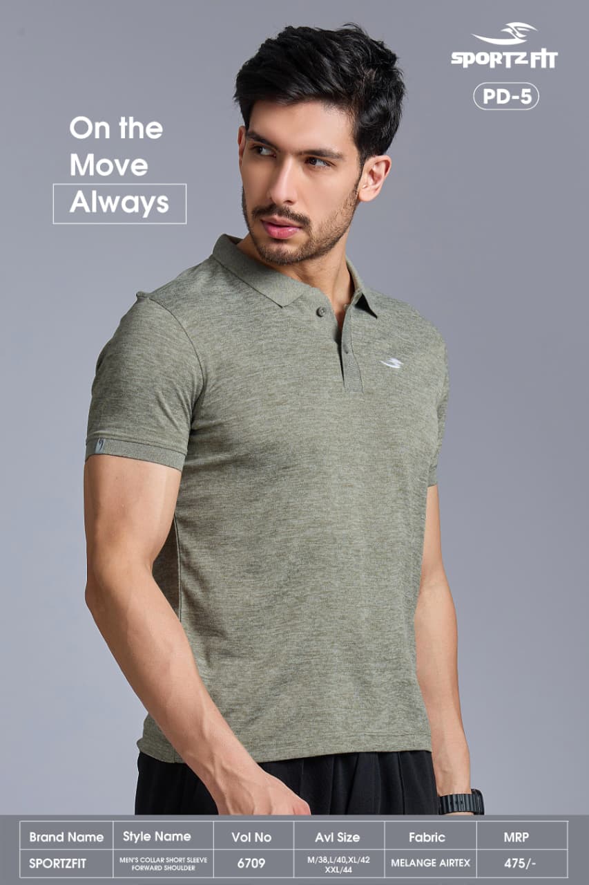 Vol 6709 Pd 5 Sportz Fit Airtex Mens Tshirts Wholesale Price