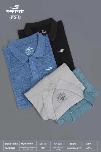 Vol 6709 Pd 5 Sportz Fit Airtex Mens Tshirts Wholesale Price