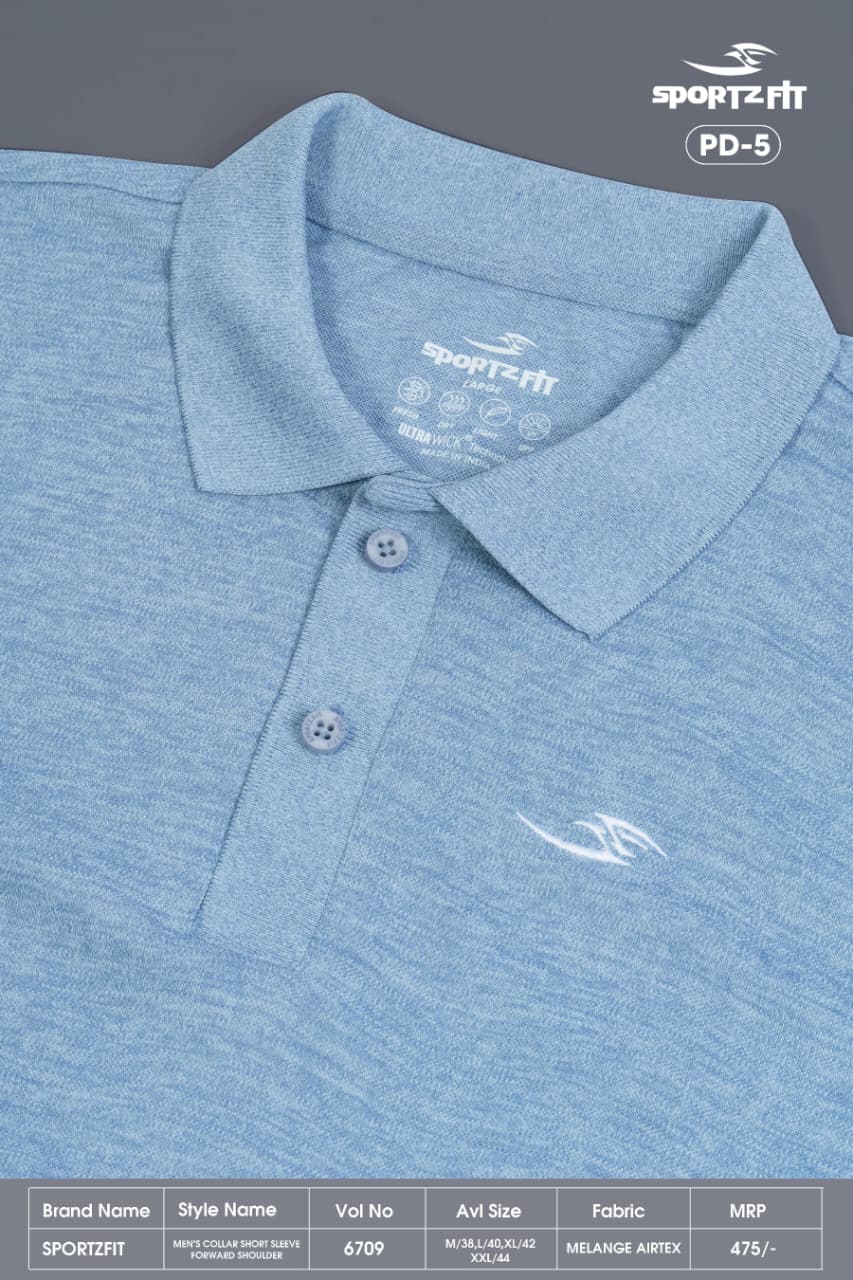 Vol 6709 Pd 5 Sportz Fit Airtex Mens Tshirts Wholesale Price