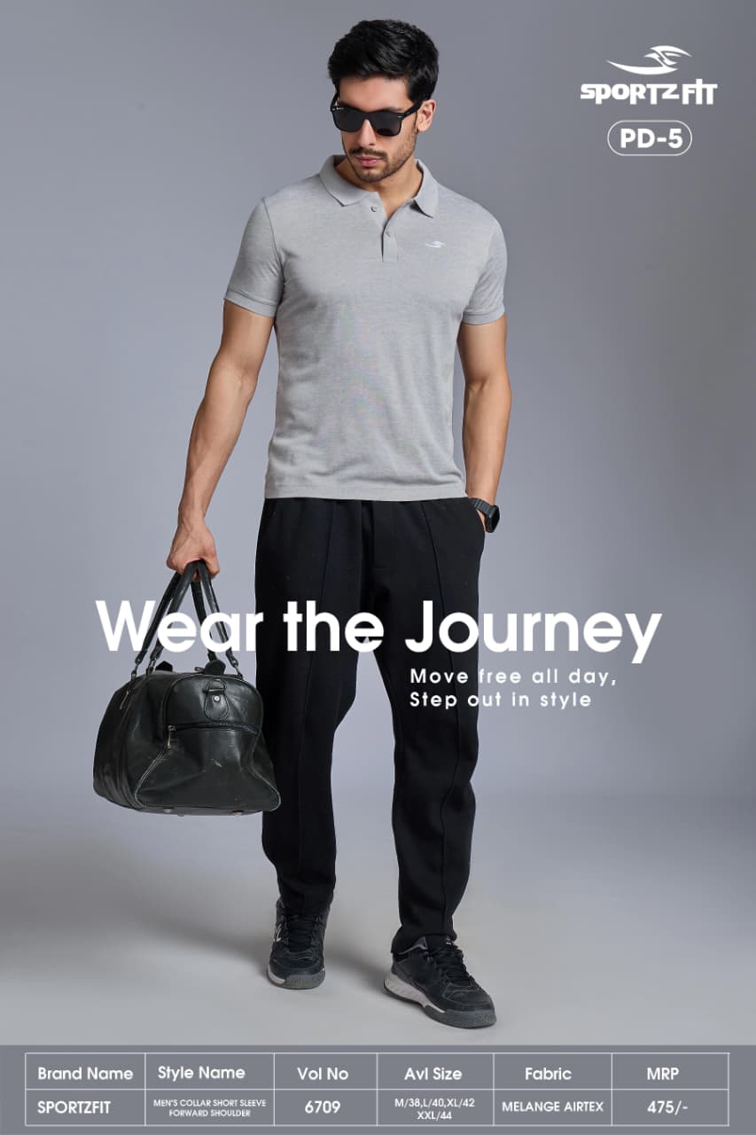 Vol 6709 Pd 5 Sportz Fit Airtex Mens Tshirts Wholesale Price