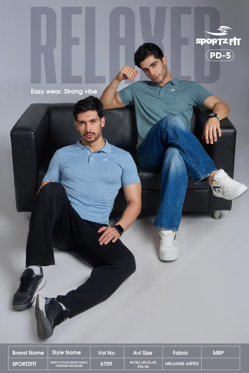 Vol 6709 Pd 5 Sportz Fit Airtex Mens Tshirts Wholesale Price