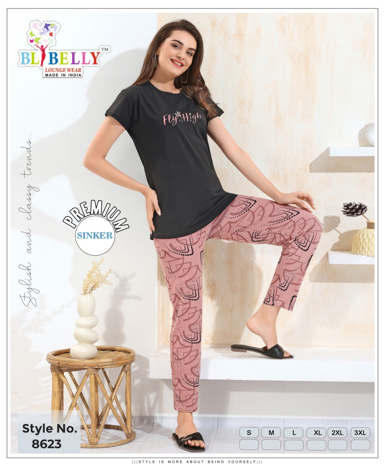 Vol 671 Belly Sinker Pyjama Night Suits Wholesaler Gujarat