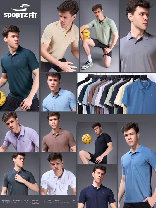Vol 6720 Pk 100 Sportz Fit Polyster Mens Tshirts Exporter India