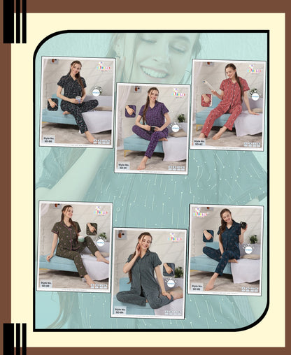 Vol 672 Belly Sinker Collar Night Suits Wholesale