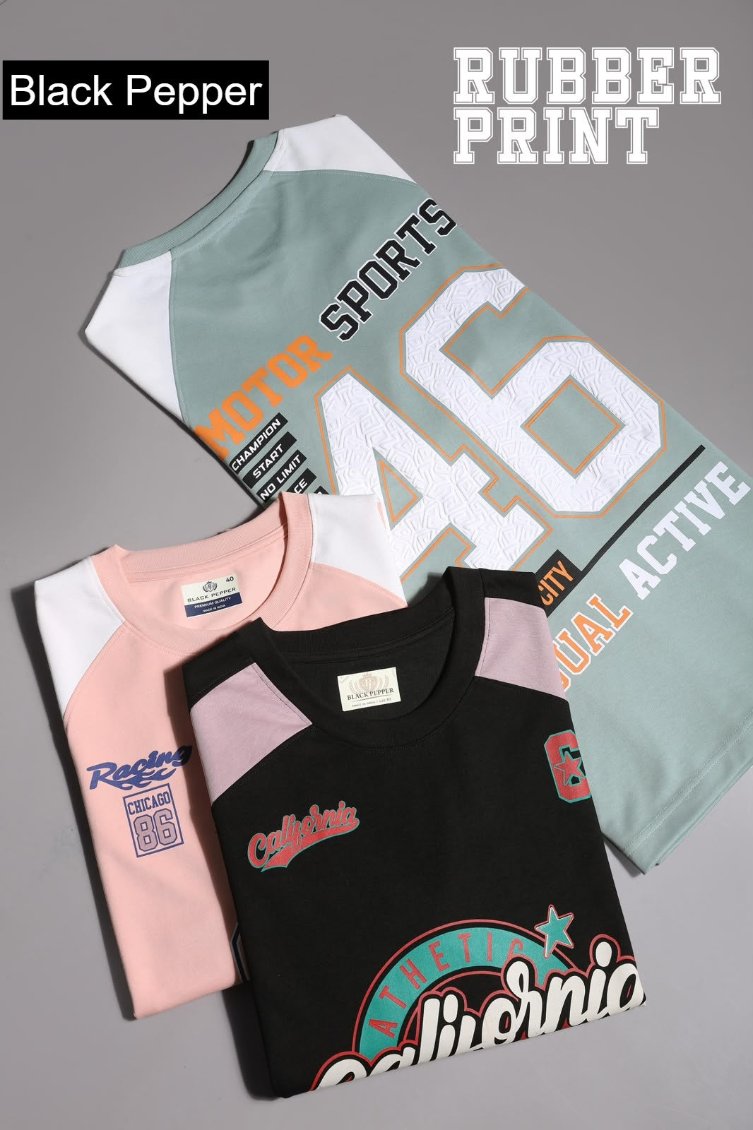 Vol 672 To 677 Knit Black Pepper Mens Tshirts Wholesale