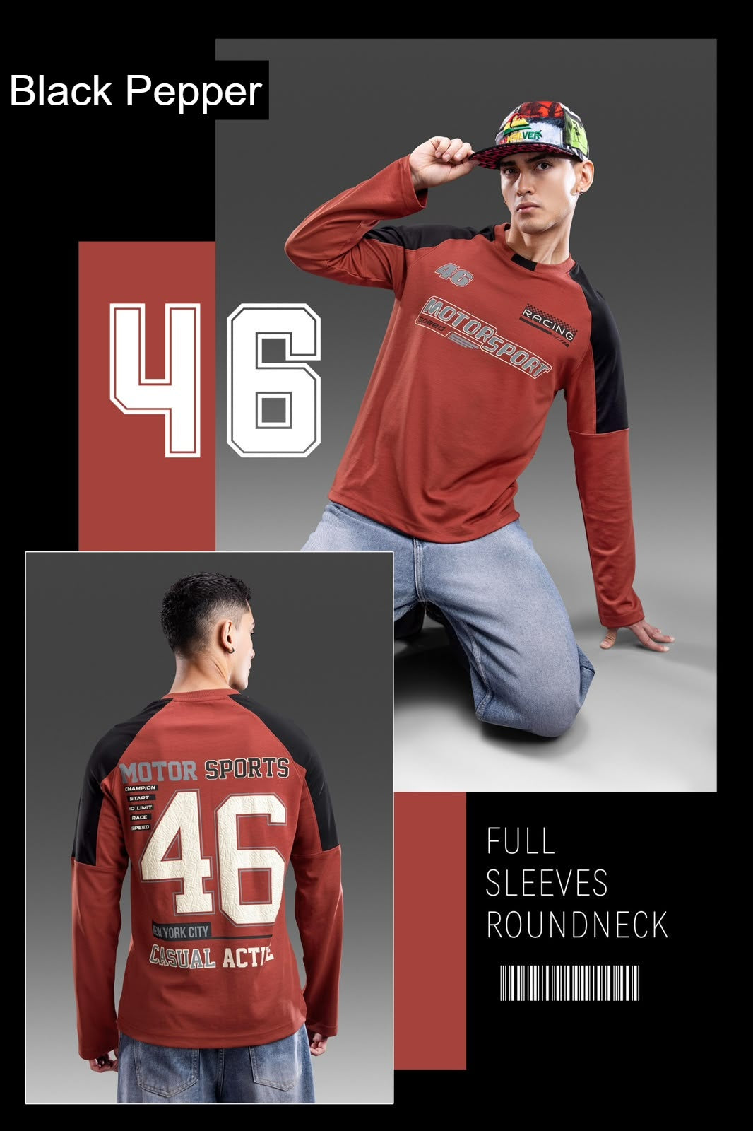Vol 672 To 677 Knit Black Pepper Mens Tshirts Wholesale