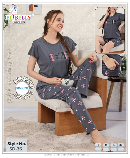 Vol 673 Belly Sinker Shorts Pyjama Night Suits Manufacturer