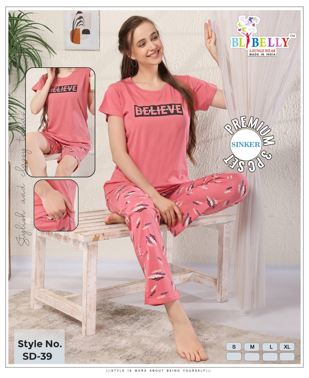 Vol 673 Belly Sinker Shorts Pyjama Night Suits Manufacturer