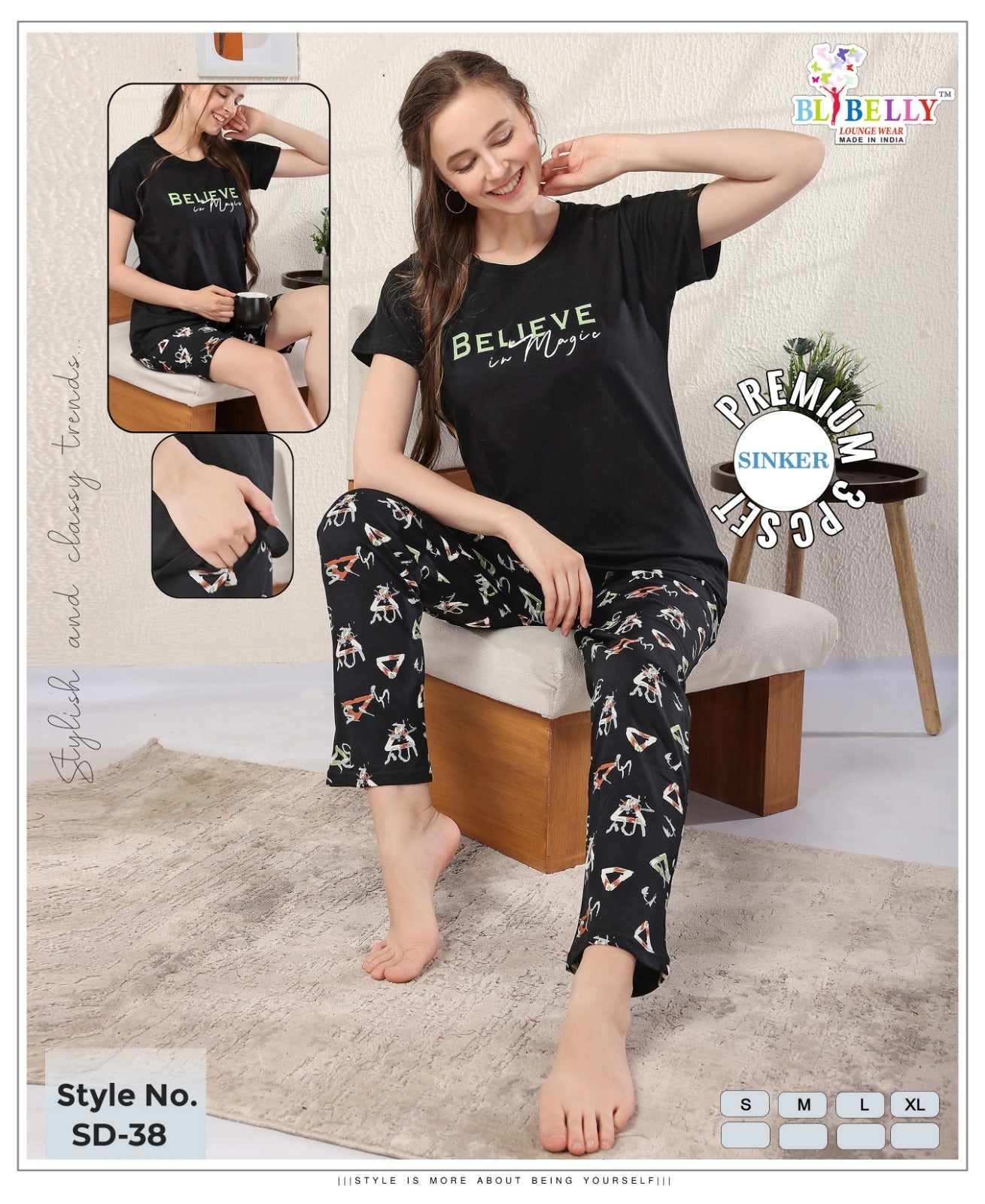 Vol 673 Belly Sinker Shorts Pyjama Night Suits Manufacturer