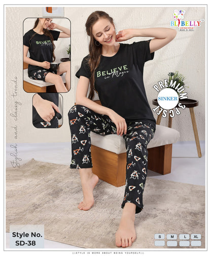 Vol 673 Belly Sinker Shorts Pyjama Night Suits Manufacturer