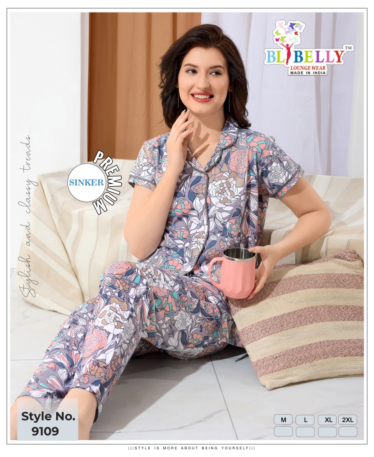 Vol 674 Belly Sinker Collar Night Suits Supplier