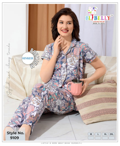 Vol 674 Belly Sinker Collar Night Suits Supplier