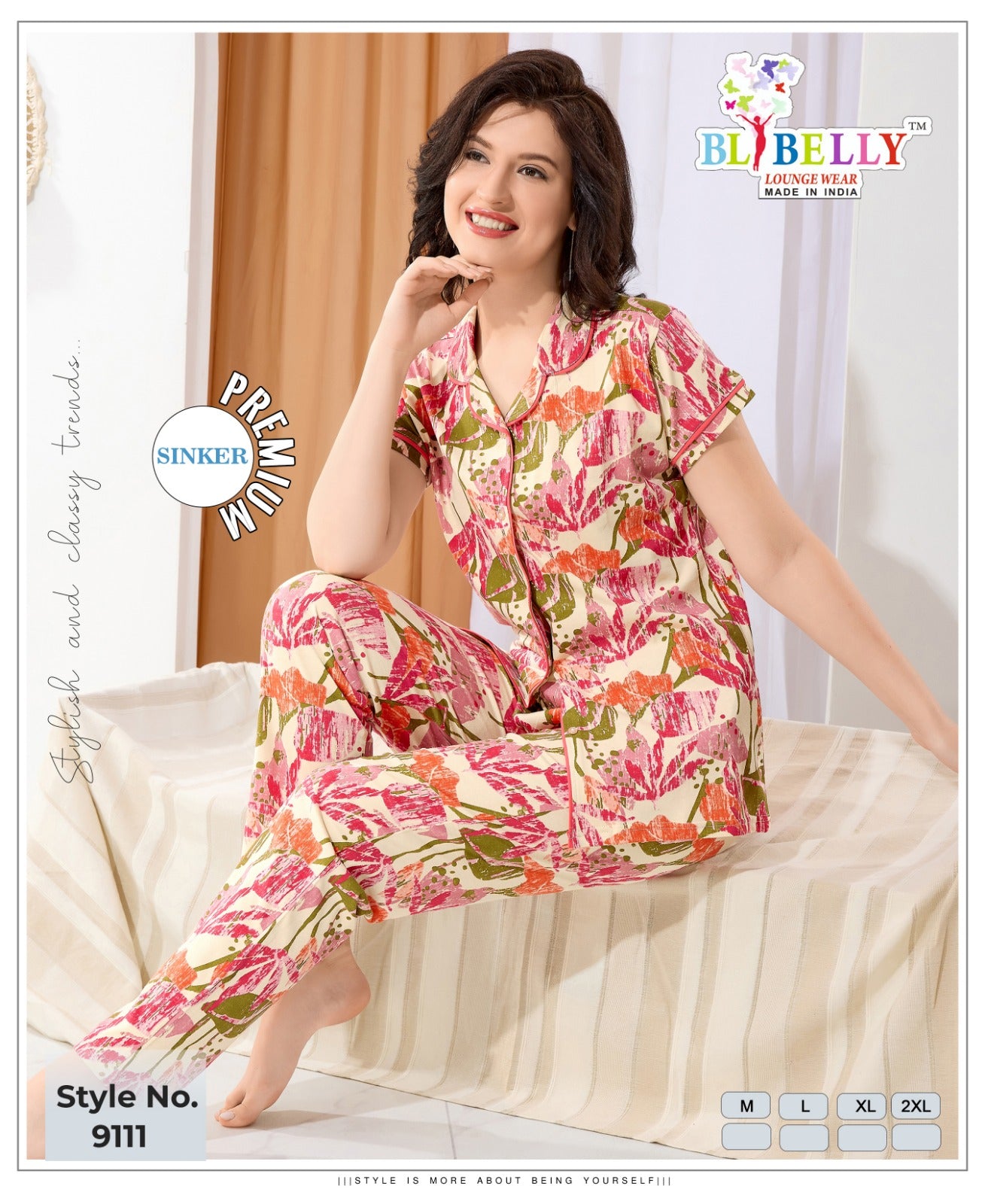 Vol 674 Belly Sinker Collar Night Suits Supplier