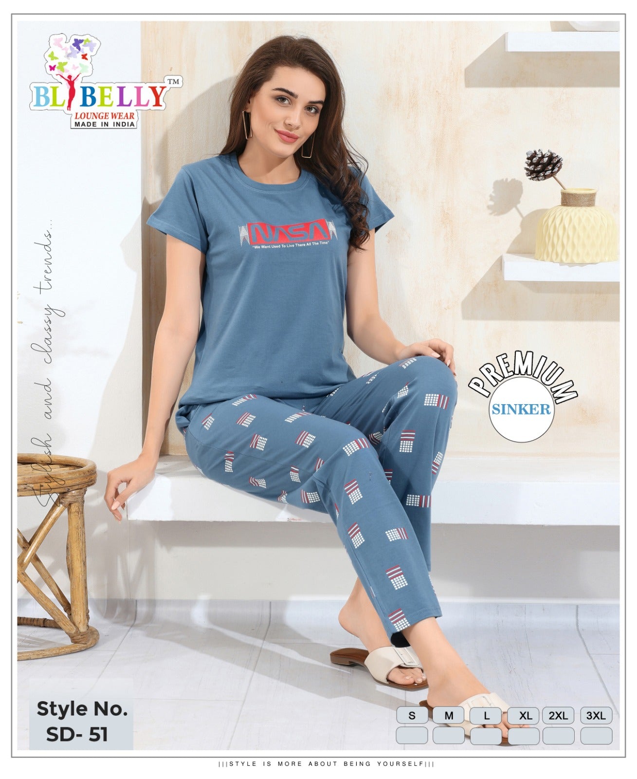 Vol 675 Belly Sinker Pyjama Night Suits Exporter