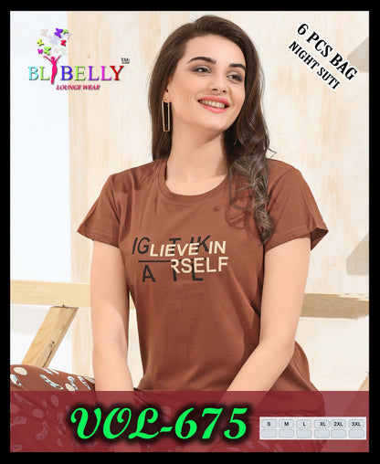 Vol 675 Belly Sinker Pyjama Night Suits Exporter