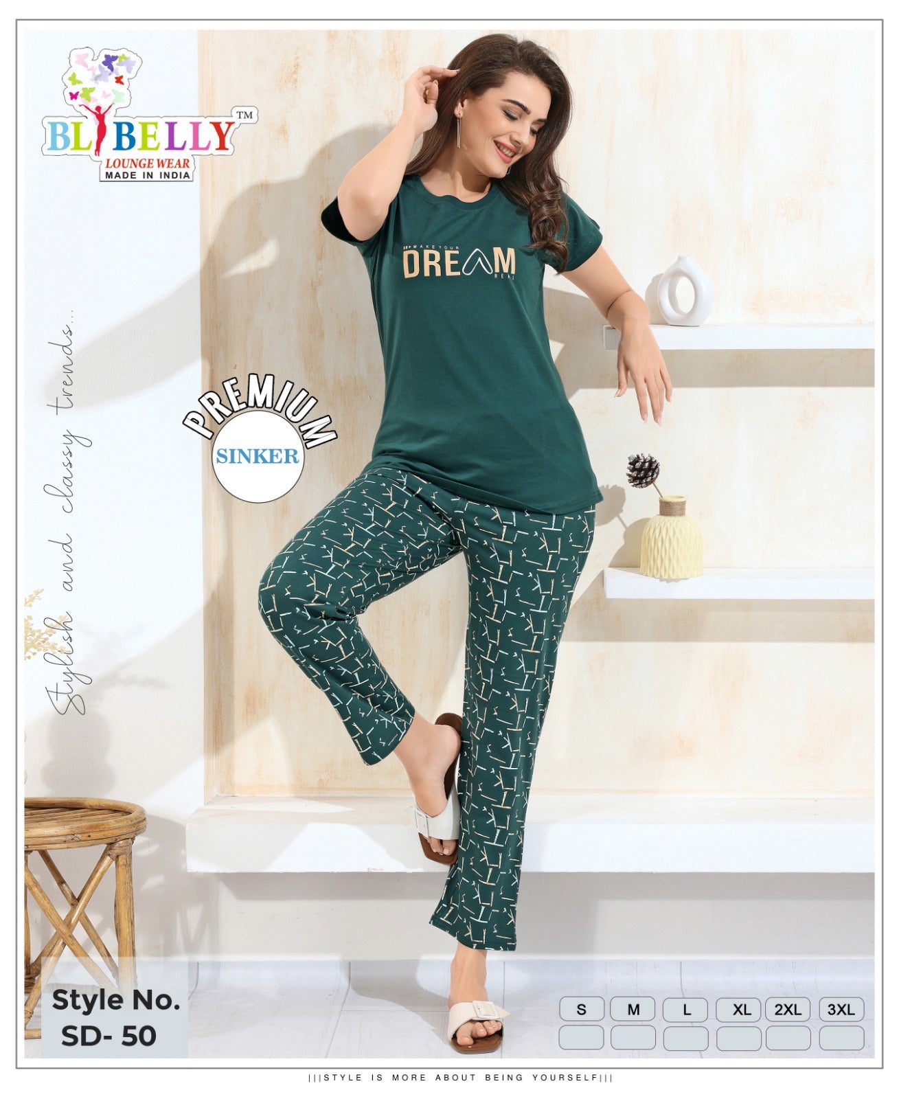 Vol 675 Belly Sinker Pyjama Night Suits Exporter