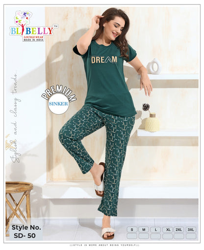 Vol 675 Belly Sinker Pyjama Night Suits Exporter