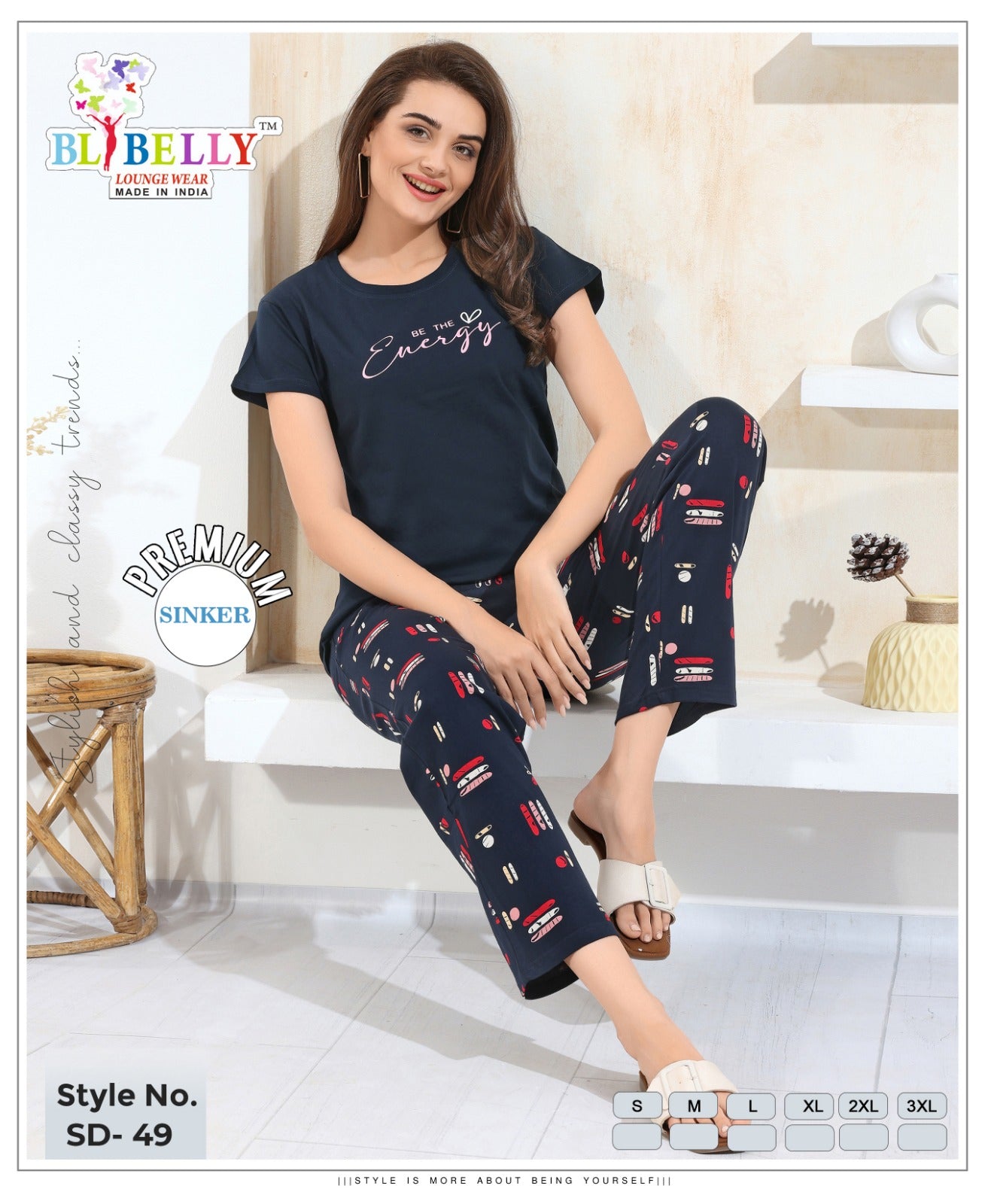Vol 675 Belly Sinker Pyjama Night Suits Exporter