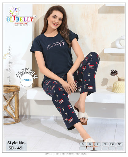 Vol 675 Belly Sinker Pyjama Night Suits Exporter