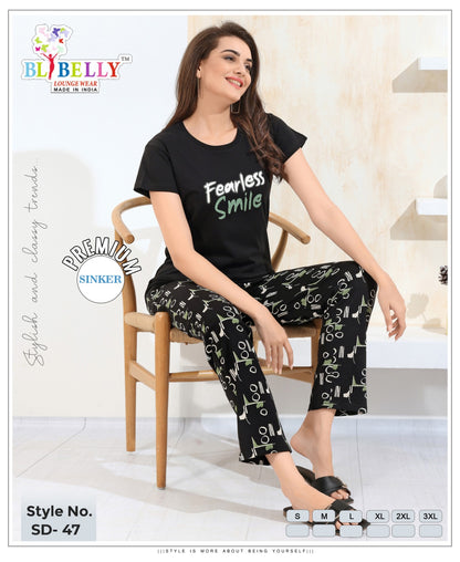 Vol 675 Belly Sinker Pyjama Night Suits Exporter