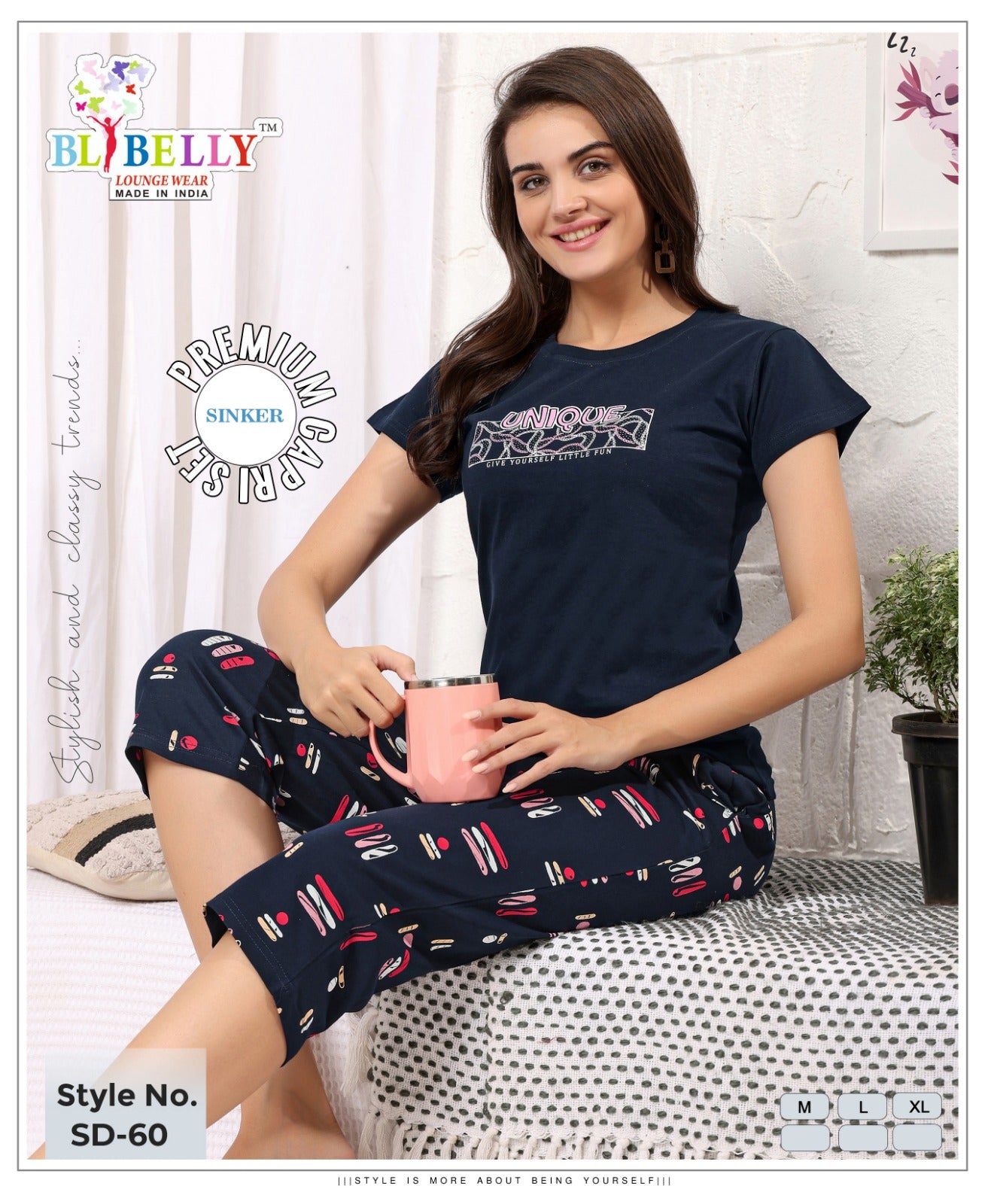 Vol 677 Belly Sinker Capri Night Suits Wholesaler Ahmedabad