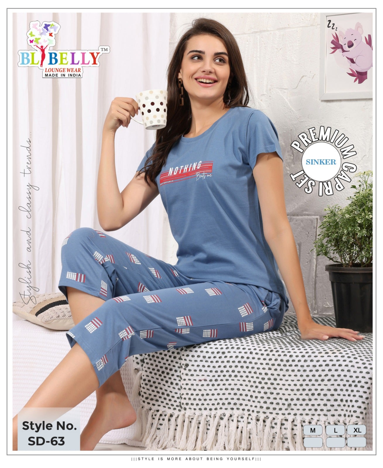 Vol 677 Belly Sinker Capri Night Suits Wholesaler Ahmedabad