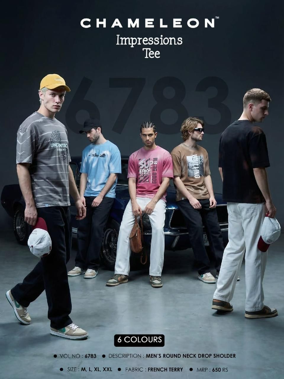 Vol 6783 Chameleon Cotton Mens Tshirts Wholesaler