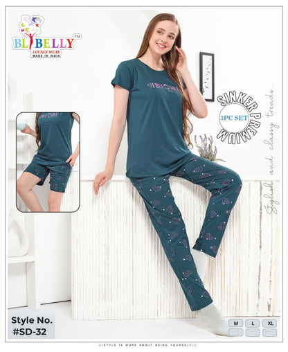 Vol 681 Belly Sinker Shorts Pyjama Night Suits Supplier