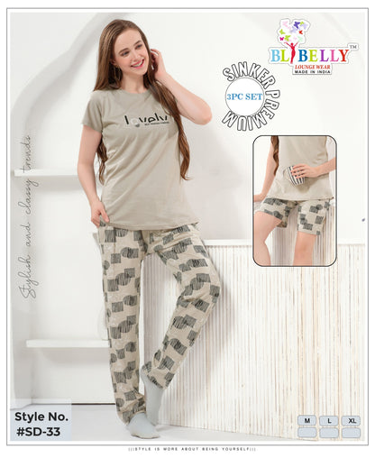 Vol 681 Belly Sinker Shorts Pyjama Night Suits Supplier