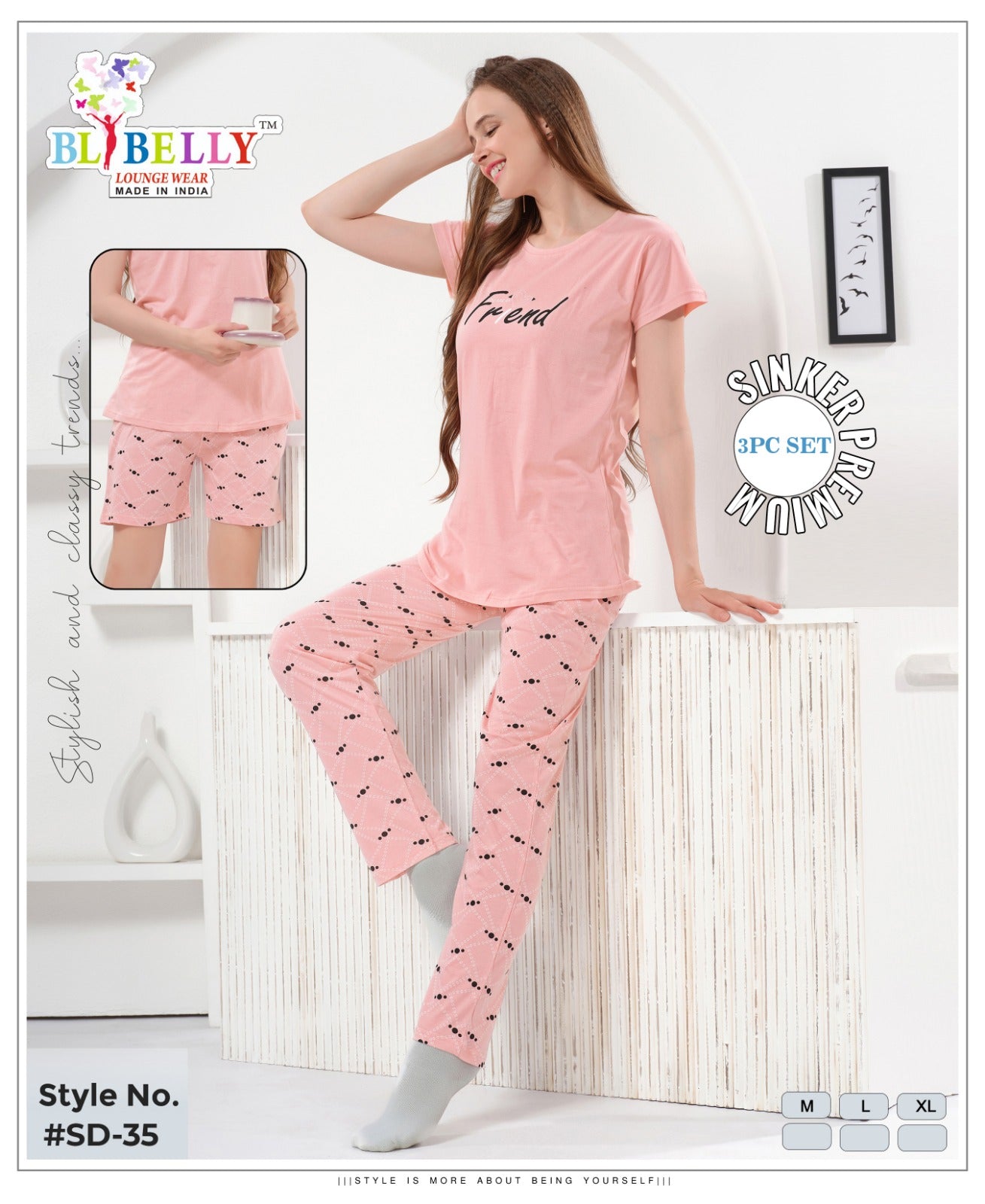 Vol 681 Belly Sinker Shorts Pyjama Night Suits Supplier