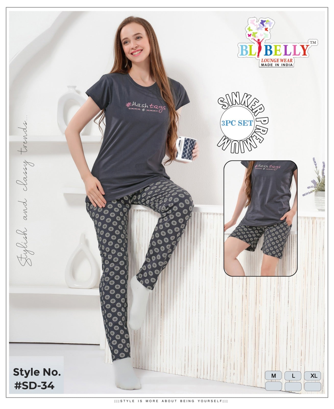 Vol 681 Belly Sinker Shorts Pyjama Night Suits Supplier