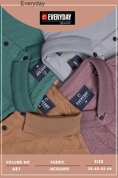 Vol 681 Everyday Jacquard Mens Tshirts Supplier Ahmedabad