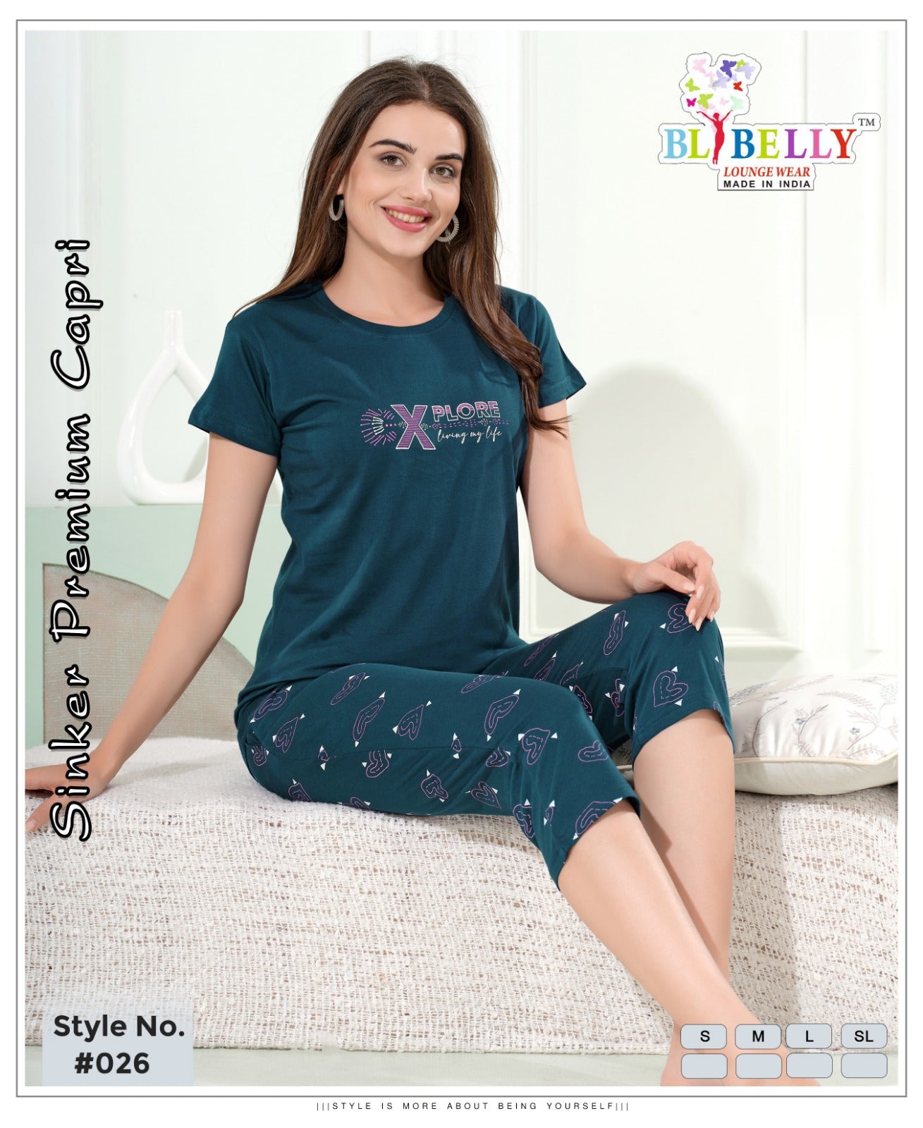 Vol 683 Belly Sinker Capri Night Suits Supplier Gujarat