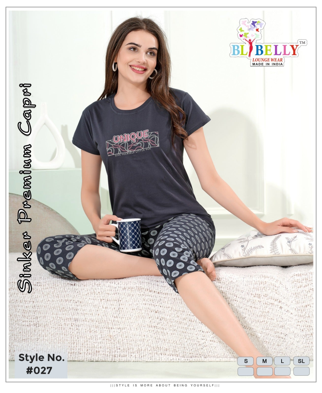 Vol 683 Belly Sinker Capri Night Suits Supplier Gujarat