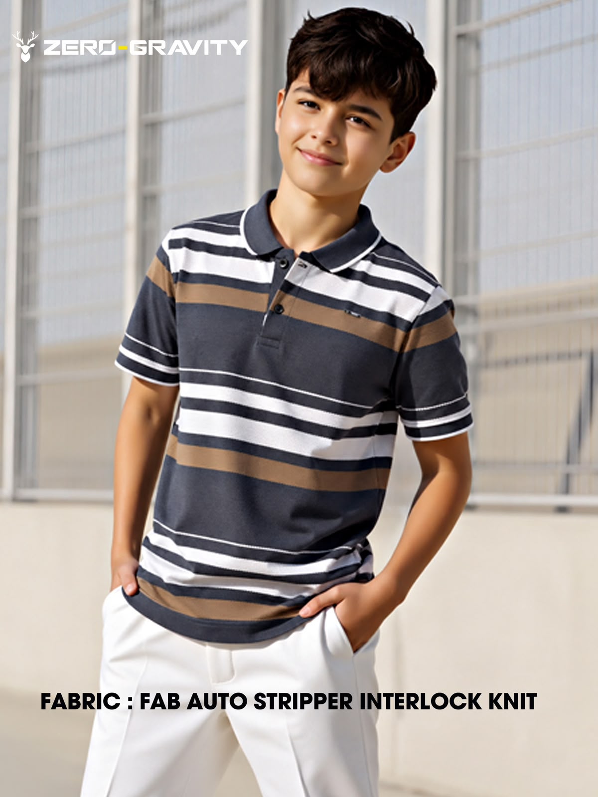 Vol 686 To 693 Collar Style Zero Gravity Auto Stripes Boys Tshirt Exporter