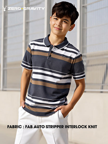 Vol 686 To 693 Collar Style Zero Gravity Auto Stripes Boys Tshirt Exporter