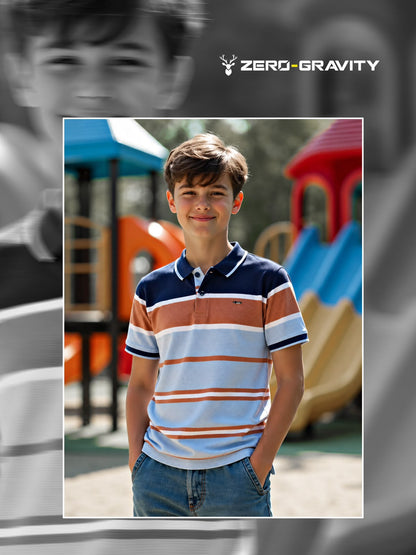 Vol 686 To 693 Collar Style Zero Gravity Auto Stripes Boys Tshirt Exporter