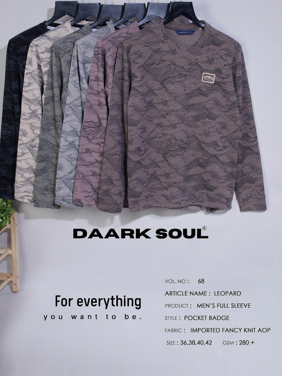 Vol 68 Daark Soul Imported Knit Aop Mens Tshirts Exporter