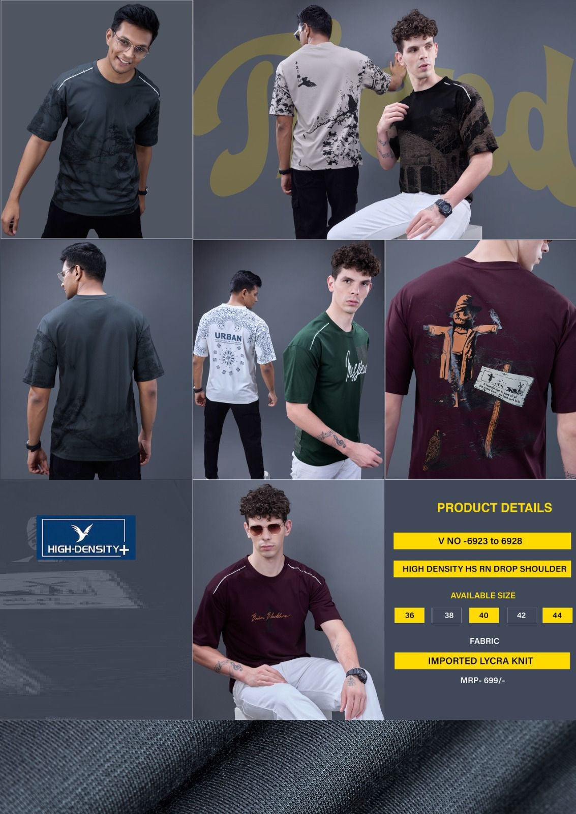 Vol 6923 To 6928 High Density Imported Mens Tshirts Supplier