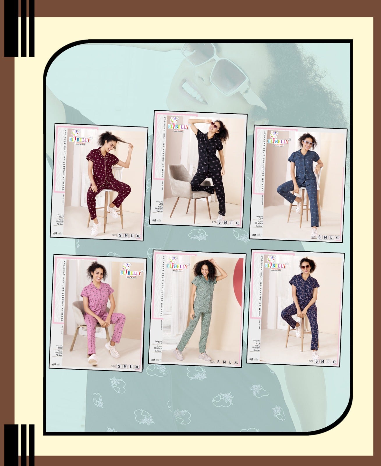 Vol 693 Belly Sinker Collar Night Suits Manufacturer India