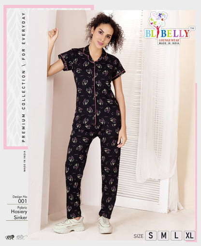 Vol 693 Belly Sinker Collar Night Suits Manufacturer India