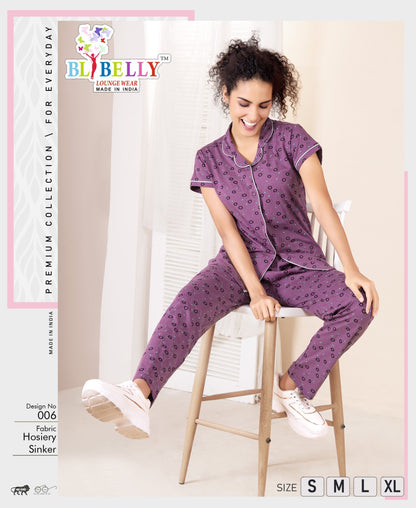 Vol 693 Belly Sinker Collar Night Suits Manufacturer India