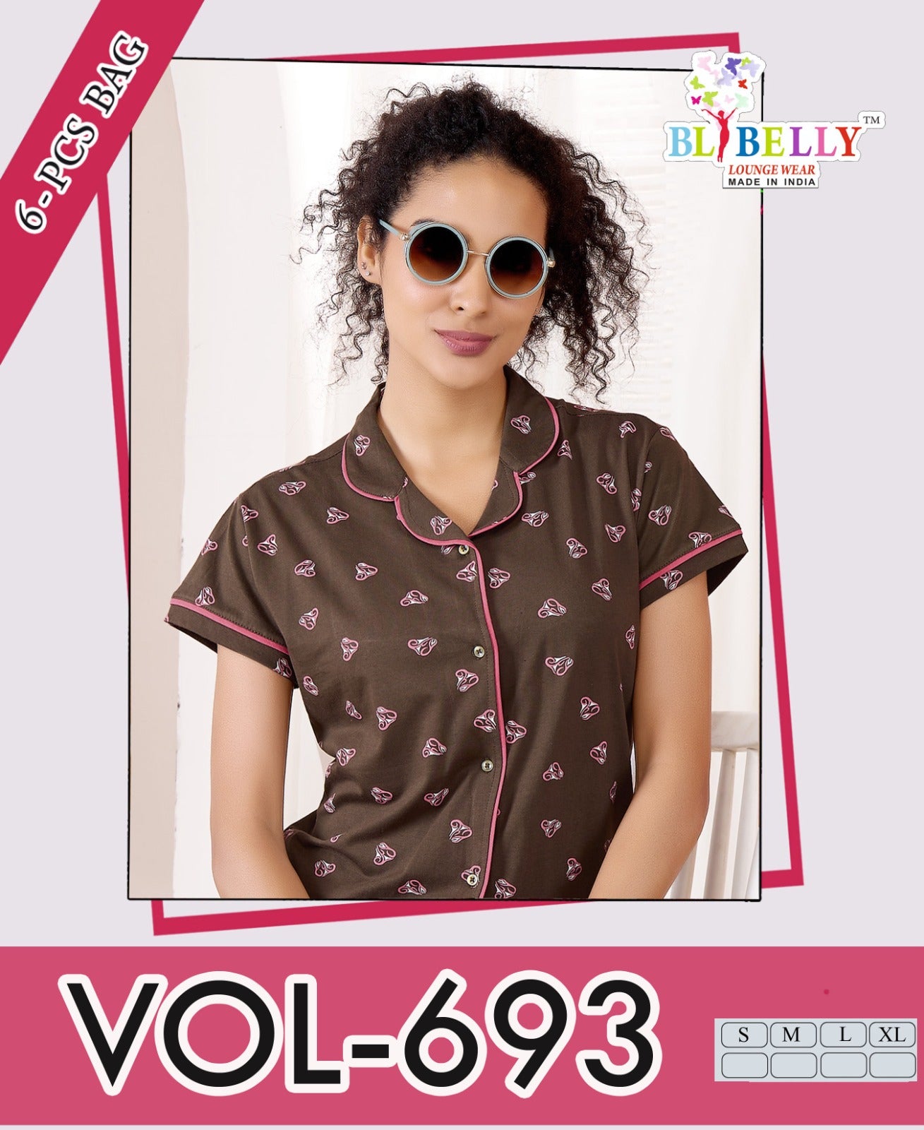 Vol 693 Belly Sinker Collar Night Suits Manufacturer India