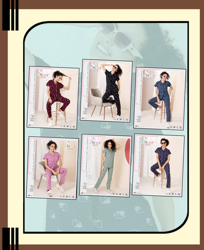 Vol 694 Belly Sinker Collar Night Suits Wholesale Price