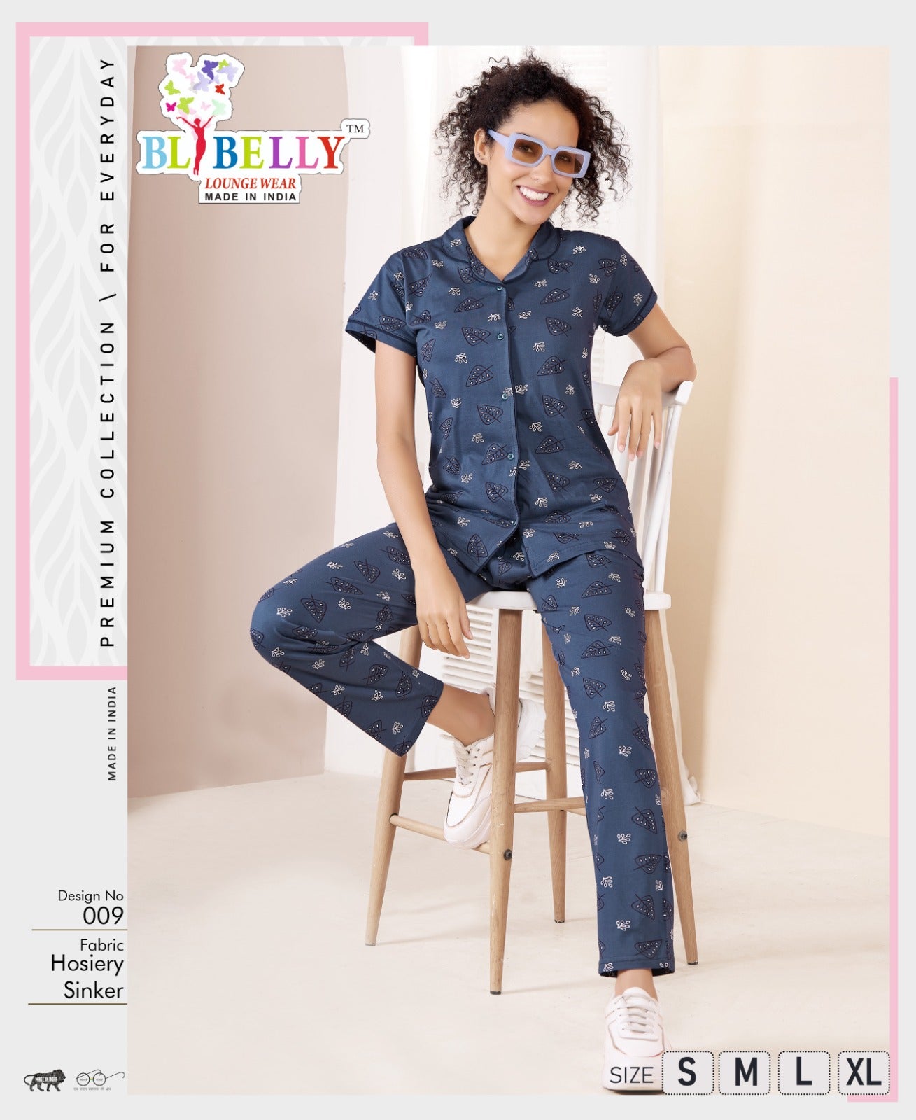 Vol 694 Belly Sinker Collar Night Suits Wholesale Price