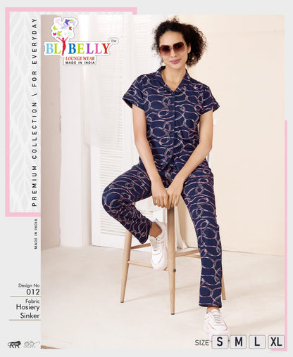 Vol 694 Belly Sinker Collar Night Suits Wholesale Price