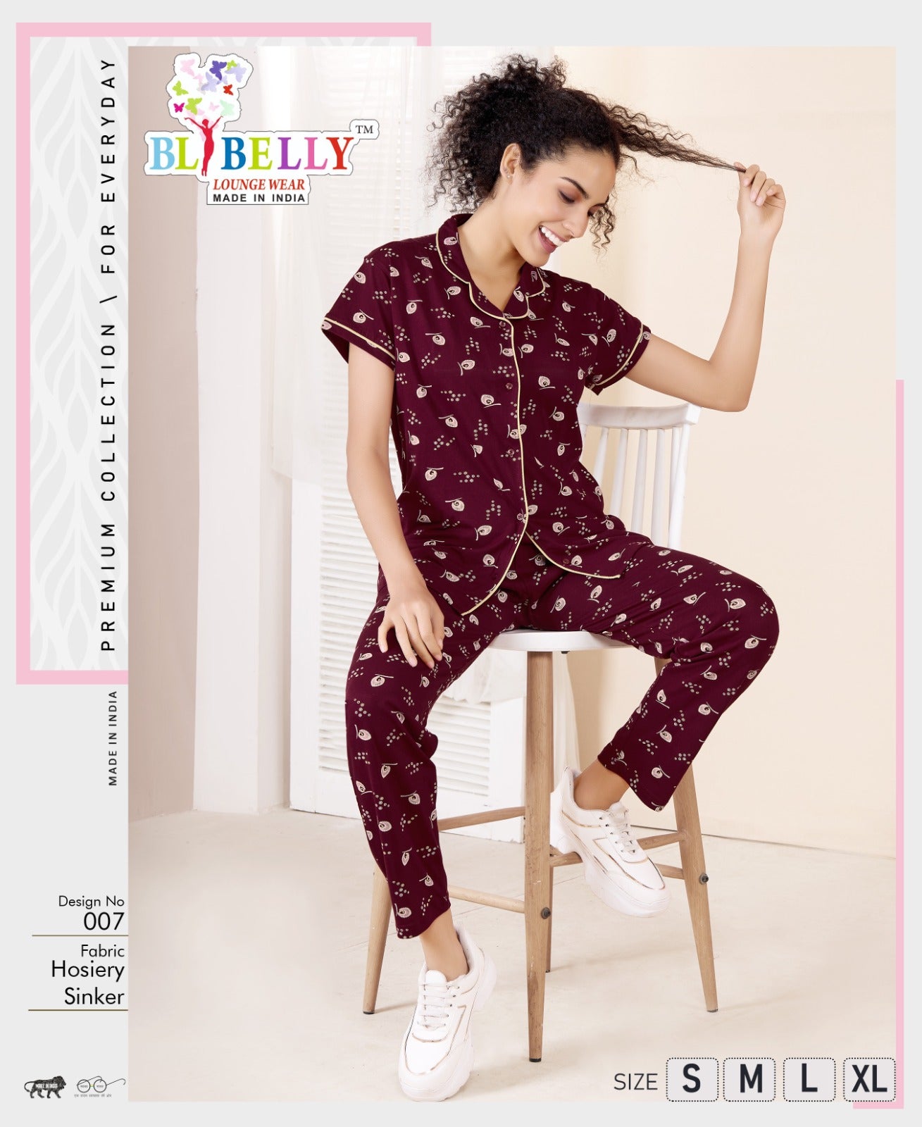 Vol 694 Belly Sinker Collar Night Suits Wholesale Price