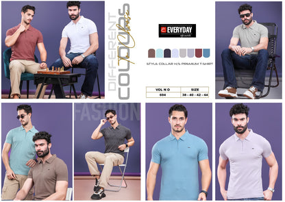 Vol 694 Everyday Jacquard Mens Tshirts Wholesaler
