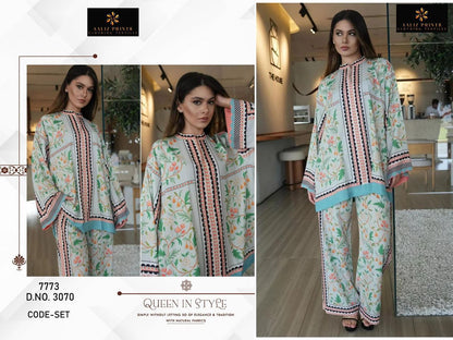 Vol 6 Dn 3070-3071 Aaliz Prints Lawn Co Ord Set Exporter Gujarat
