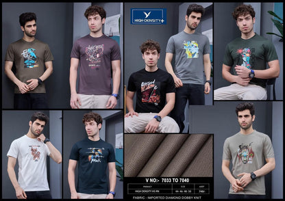 Vol 7033 To 7040 High Density Dobby Mens Tshirts Wholesale Price